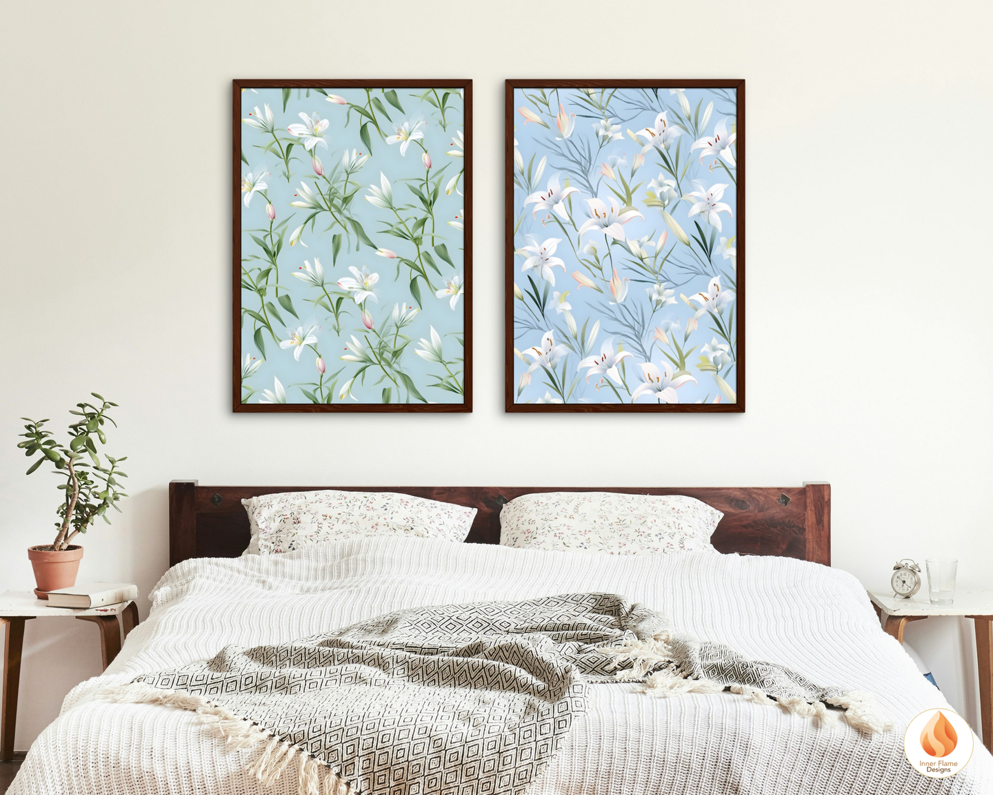 Tranquil Lily Floral Surface Patterns | Seamless Patterns for Wallpaper, Textiles, Packaging and Digital Designs