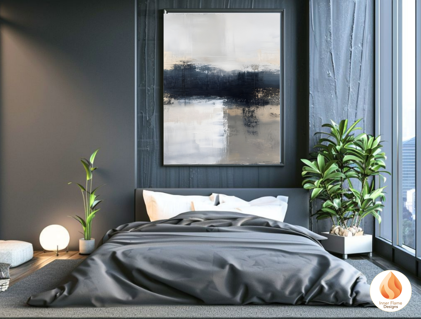 MonochromaticMinimalist Art for Modern Home Design | Triptych Artwork