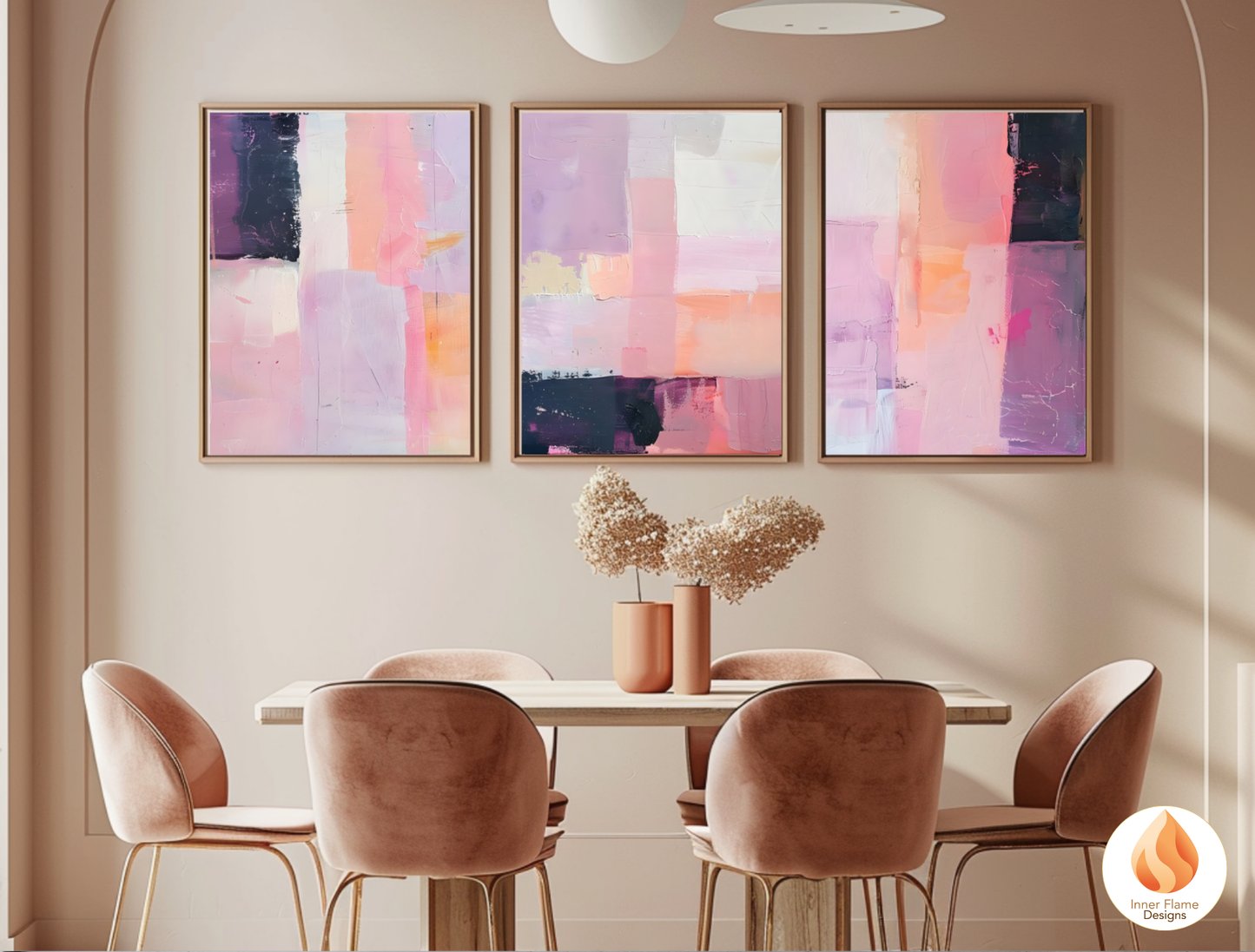 Inviting Minimalist Art for Modern Home Design | Four Piece Artwork