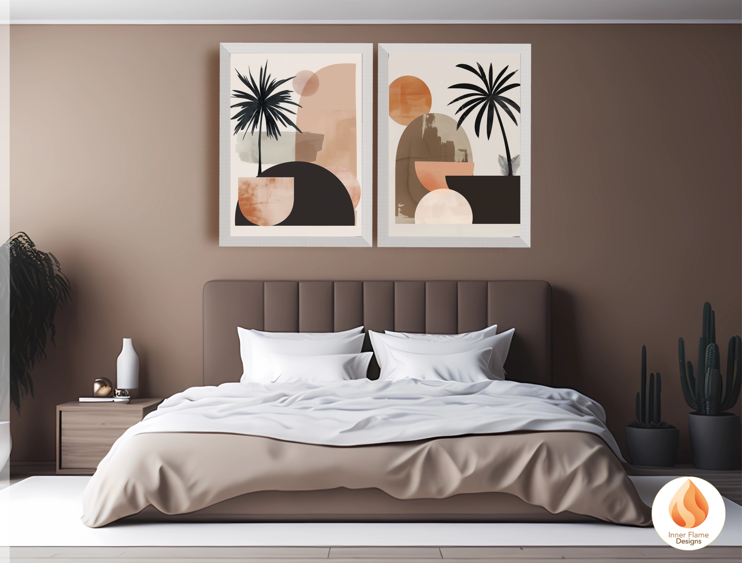 Calming Japandi Art for Modern Home Design | Triptych Artwork