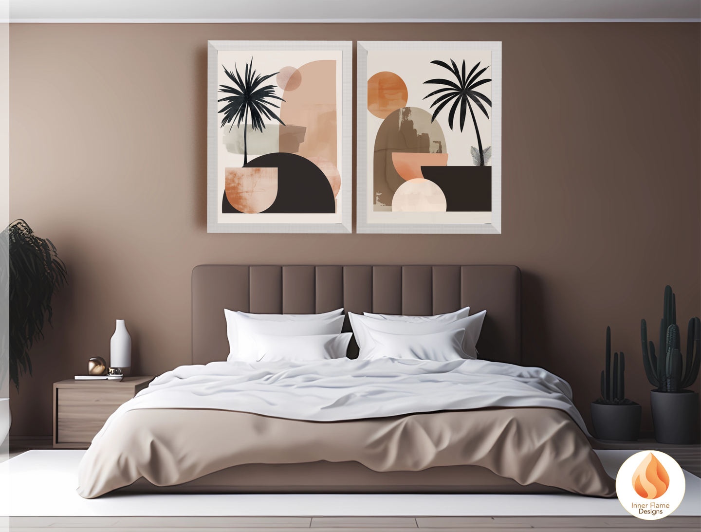 Calming Japandi Art for Modern Home Design | Triptych Artwork