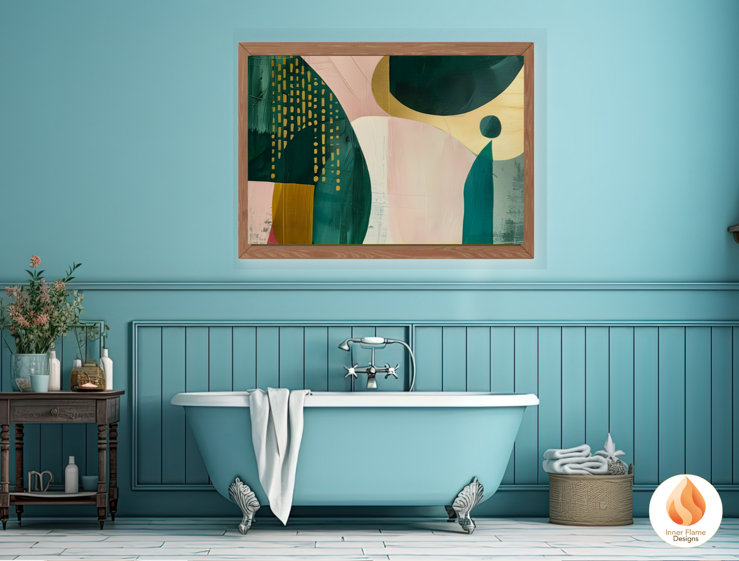 Eclectic Geometric Artwork for Modern Home Design | Triptych Artwork