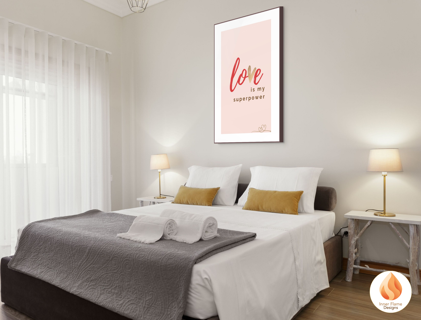 Motivational Poster with Love Inspirational Quote 5 - "Love Is My Superpower"