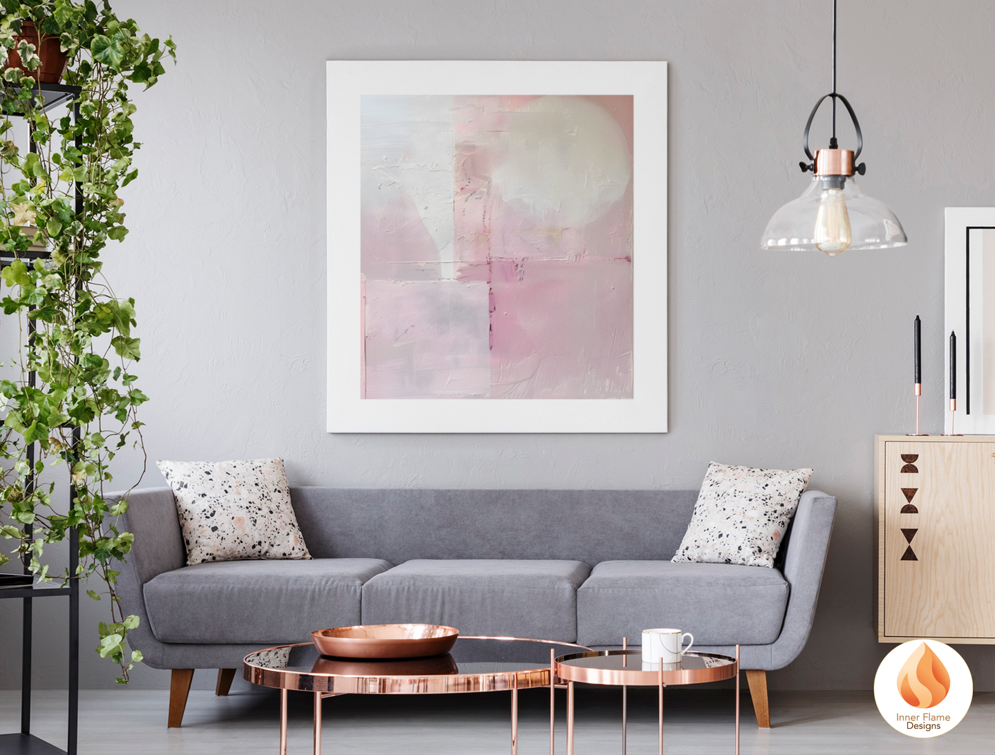 Dreamy Minimalist Art for Modern Home Design | Triptych Artwork