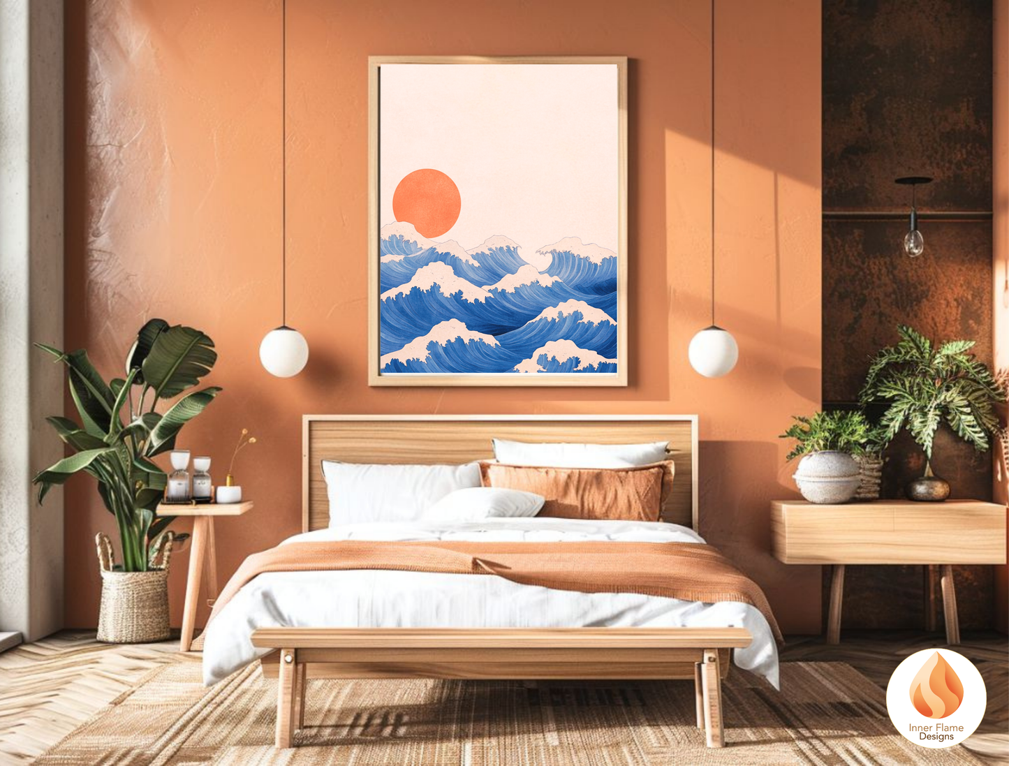 Vibrant Japandi Art for Modern Home Design | Diptych Artwork (Series 1)