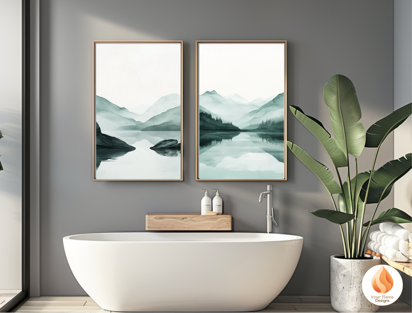 Meditative Japandi Art for Modern Home Design | Triptych Artwork