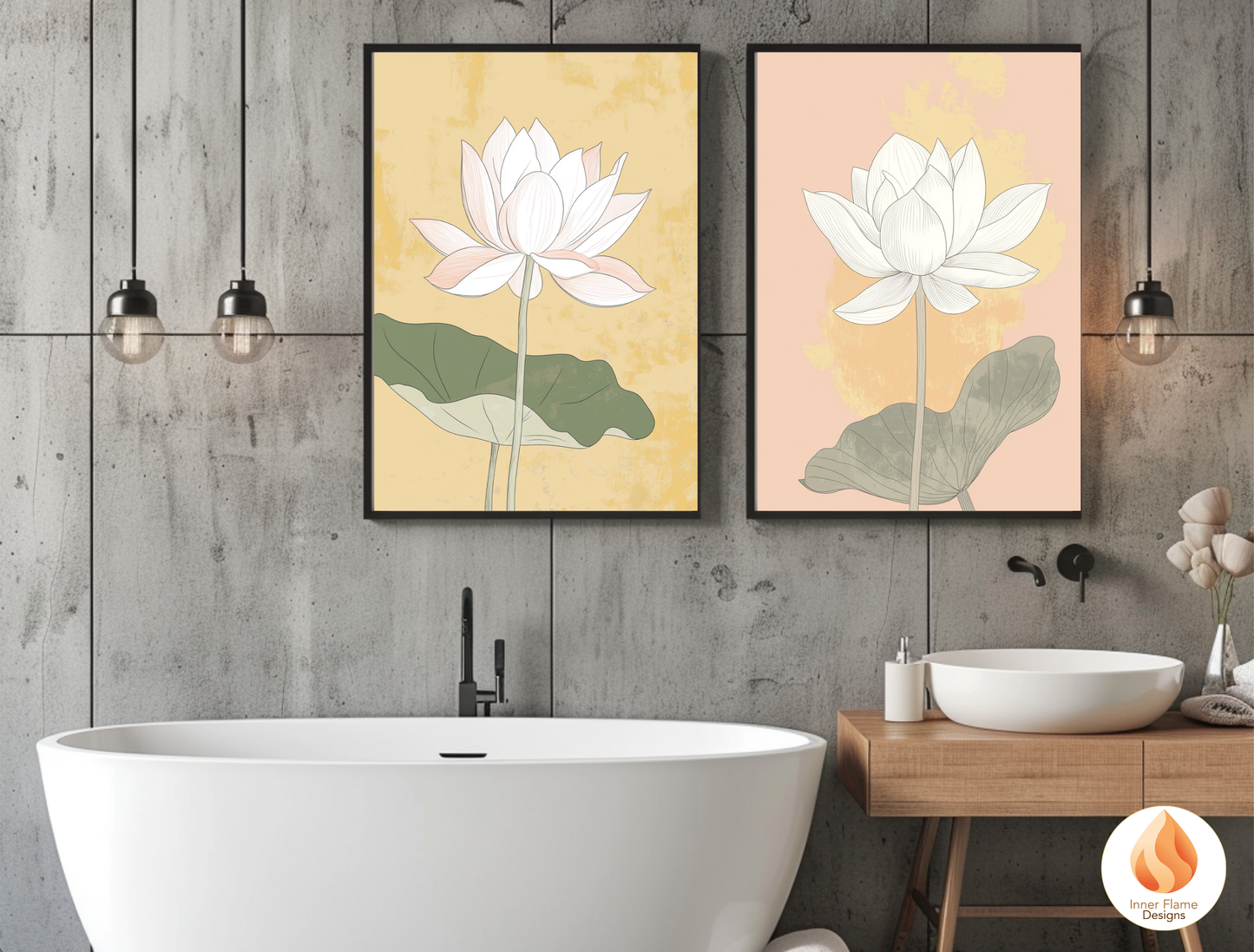 Subtle Japandi Art for Modern Home Design | Triptych Artwork (Series 1)