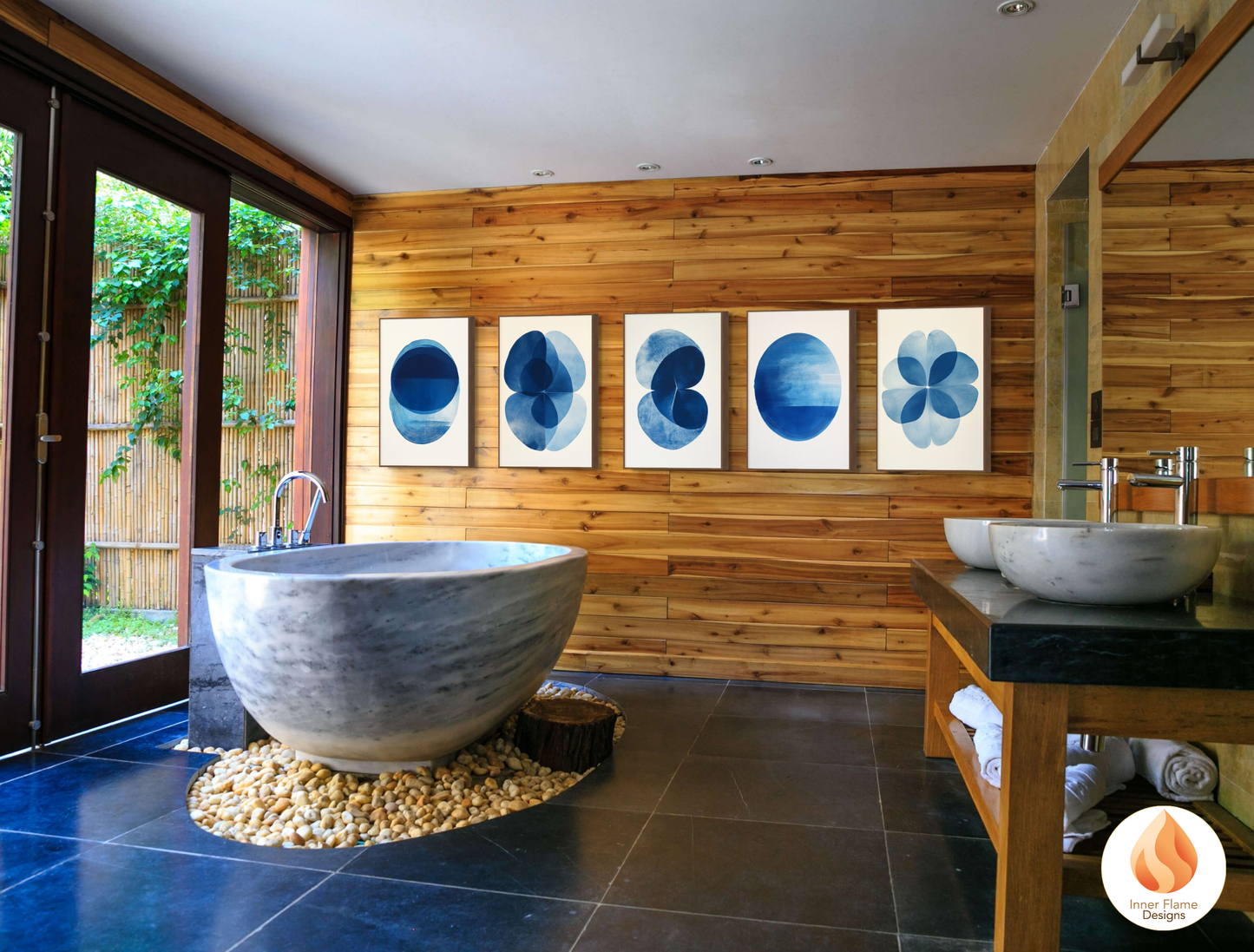 Striking Geometric Artwork for Modern Home Design | Five Piece Wall Art