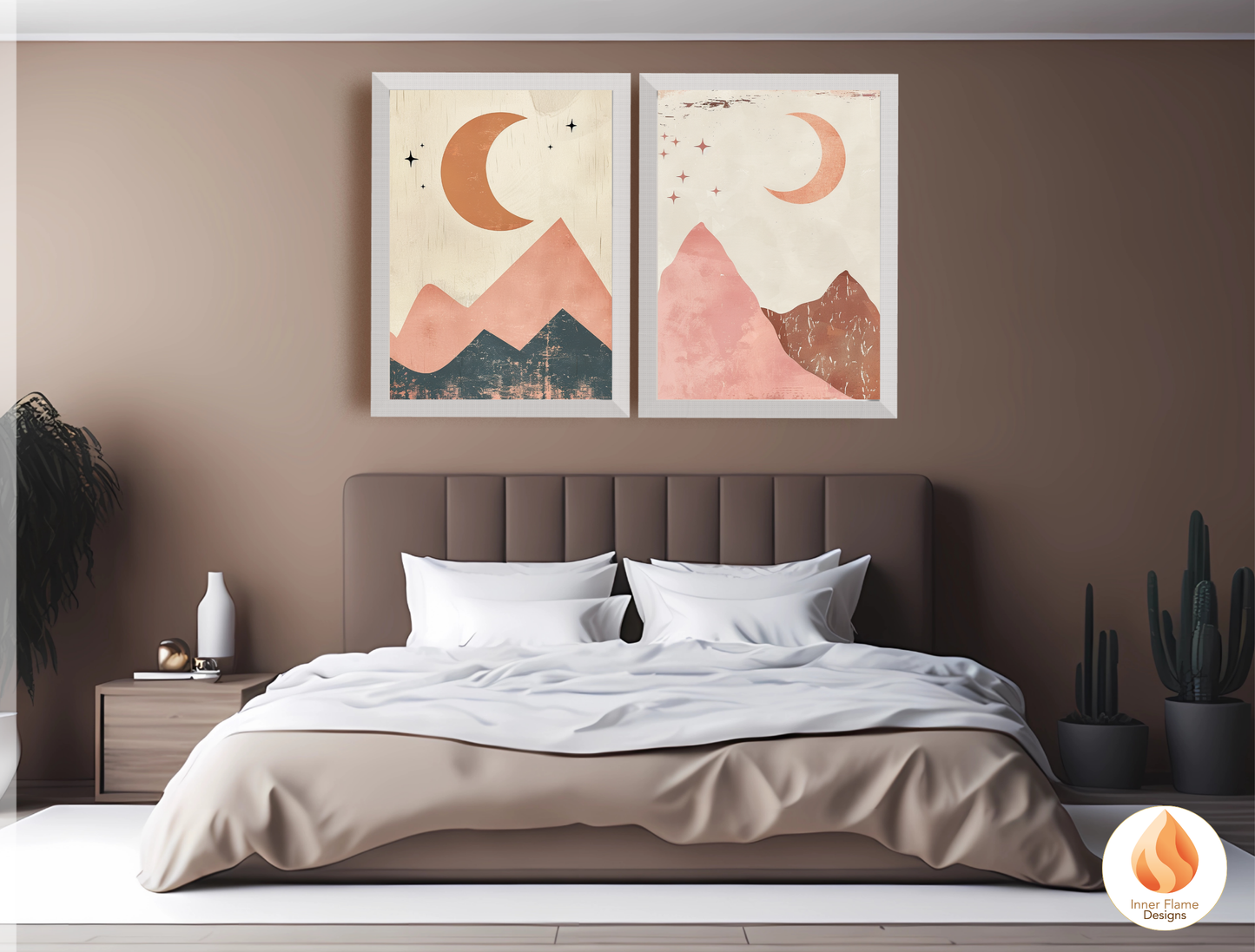 Soothing Boho Wall Art Décor for Modern Home Design | Triptych Artwork (Series 3)
