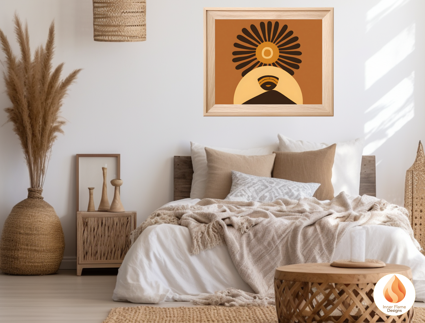 Eclectic Boho Wall Art Décor for Modern Home Design | Triptych Artwork (Series 1)