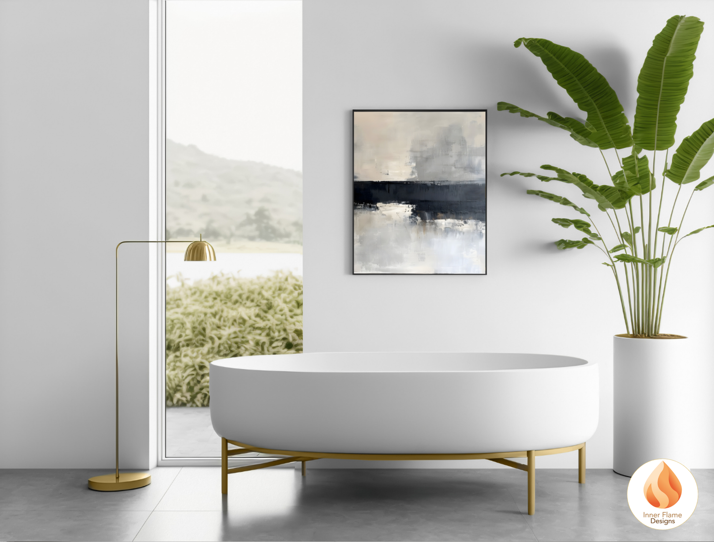 MonochromaticMinimalist Art for Modern Home Design | Triptych Artwork