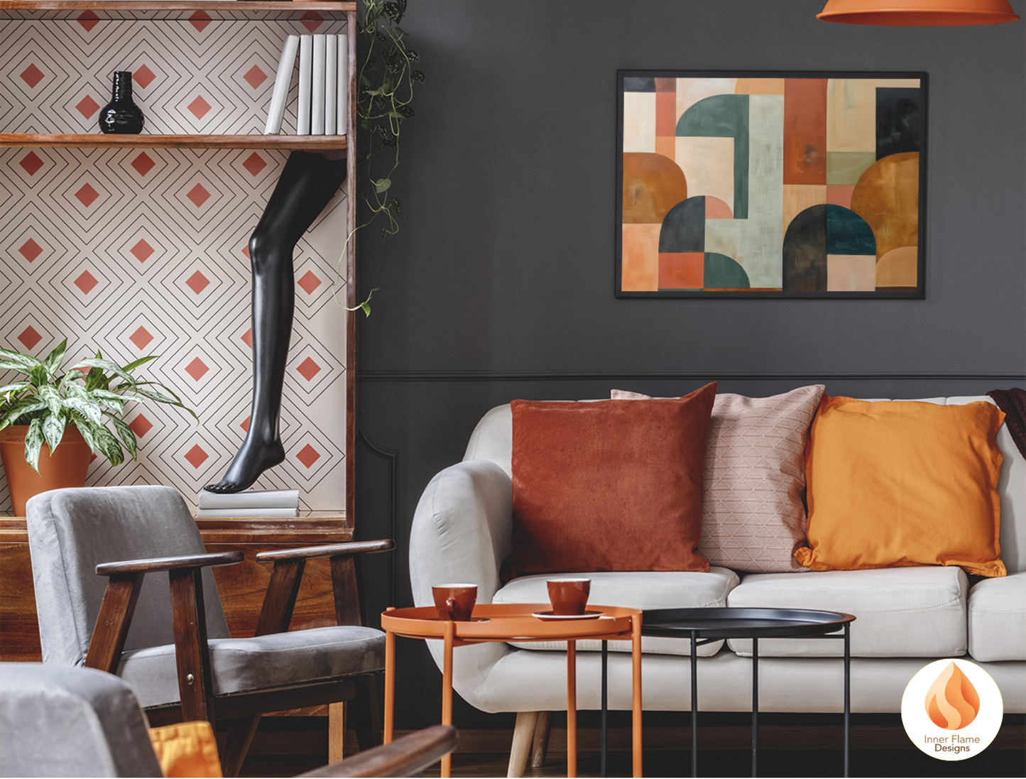 Distinctive Geometric Artwork for Modern Home Design | Triptych Artwork