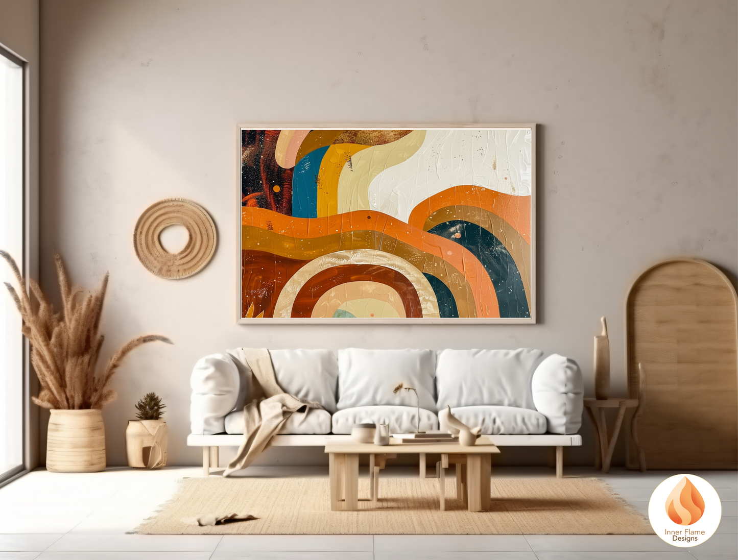 Eclectic Boho Wall Art Décor for Modern Home Design | Triptych Artwork (Series 3)