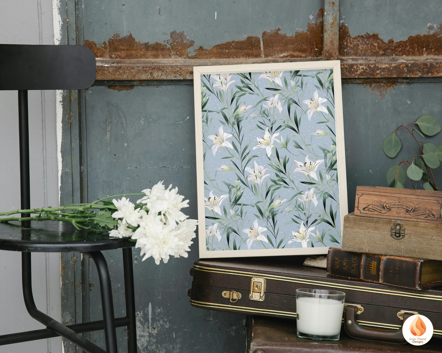 Tranquil Lily Floral Surface Patterns | Seamless Patterns for Wallpaper, Textiles, Packaging and Digital Designs
