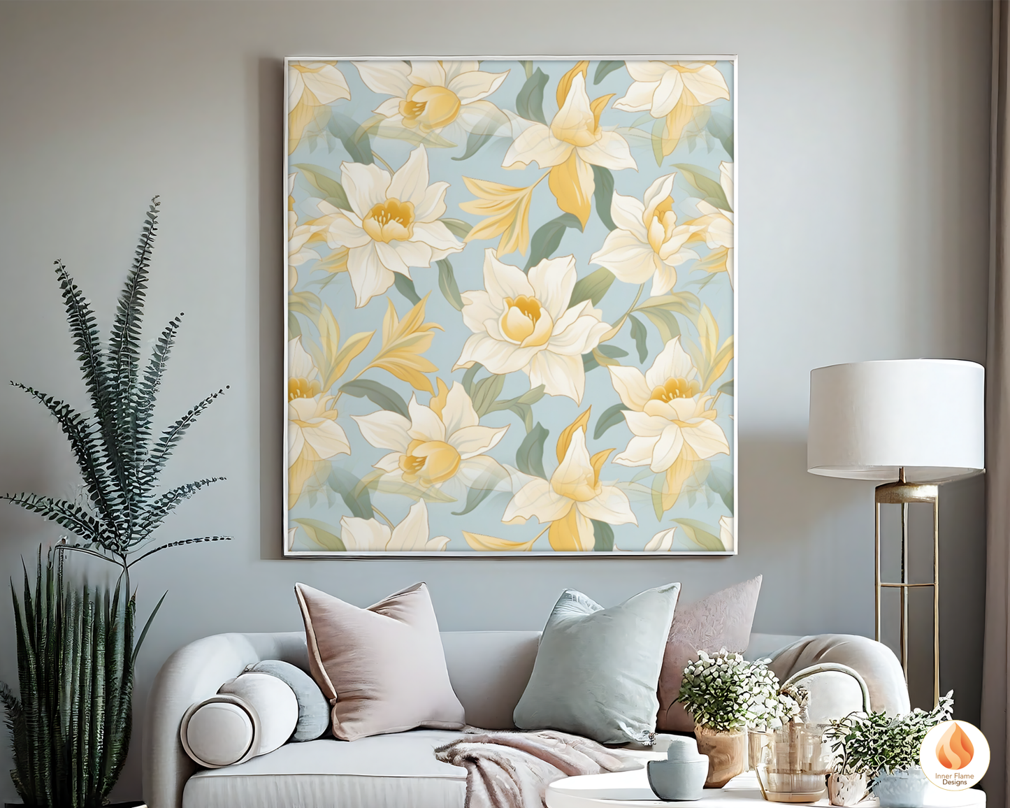 Spring Daffodil Floral Surface Patterns | Seamless Patterns for Wallpaper, Textiles, Packaging and Digital Designs