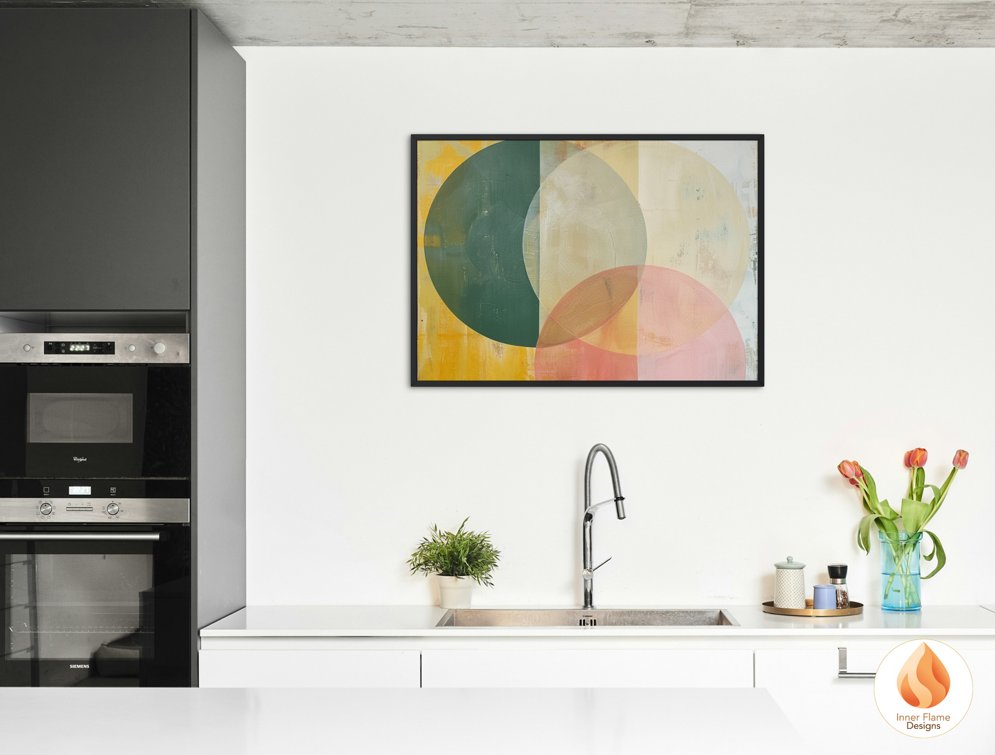 Elegant Geometric Artwork for Modern Home Design | Triptych Artwork