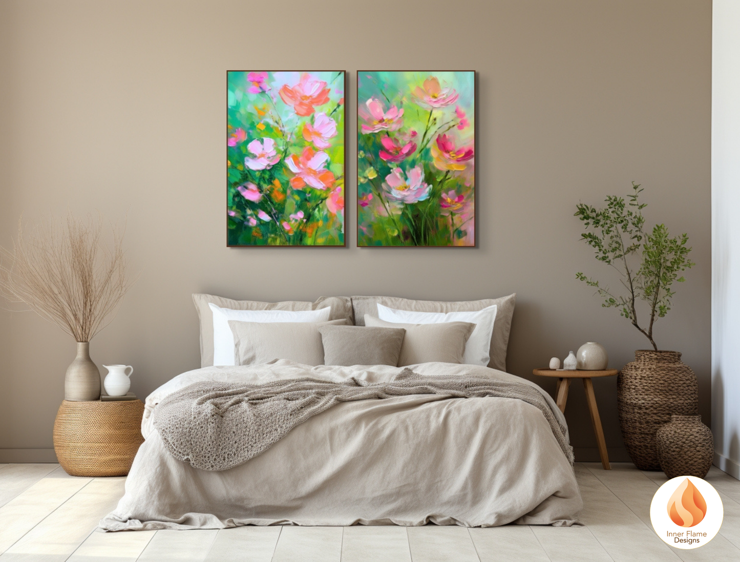 Captivating Flower Artwork for Modern Home Design | Four Piece Artwork