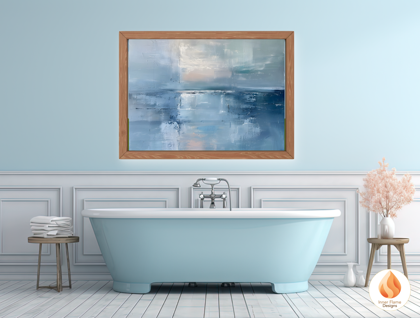 Serene Minimalist Art for Modern Home Design | Triptych Artwork