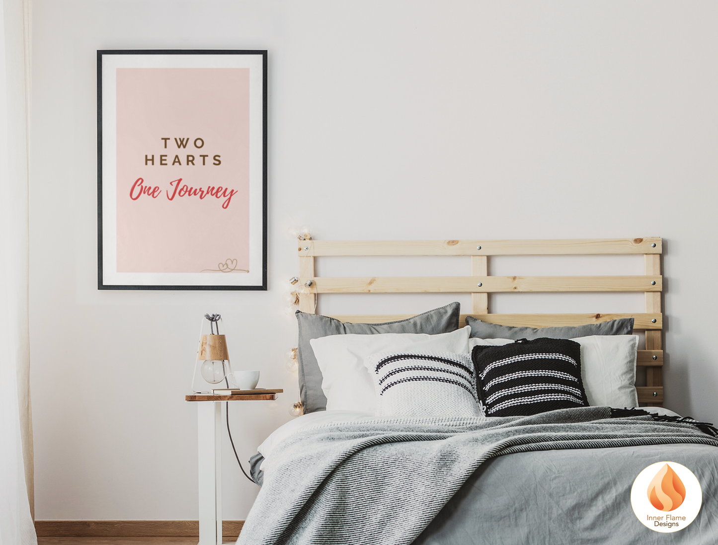 Motivational Poster with Love Inspirational Quote 3 - "Two Hearts, One Journey"