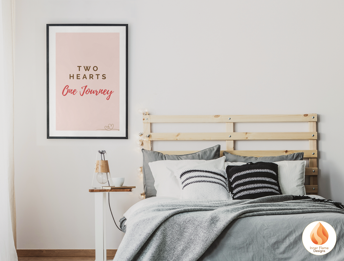 Motivational Poster with Love Inspirational Quote 3 - "Two Hearts, One Journey"