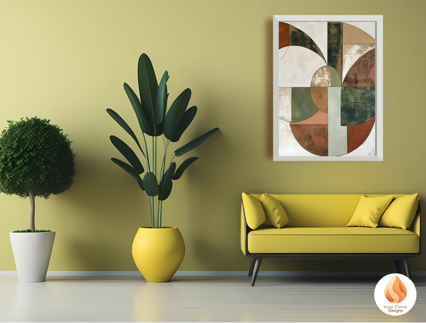 Organic Geometric Artwork for Modern Home Design | Triptych Artwork