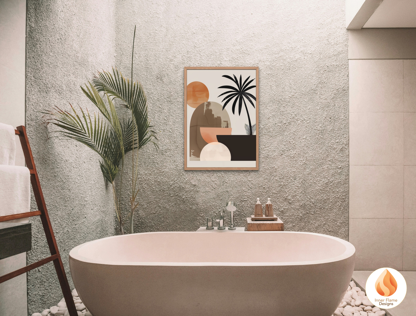 Calming Japandi Art for Modern Home Design | Triptych Artwork