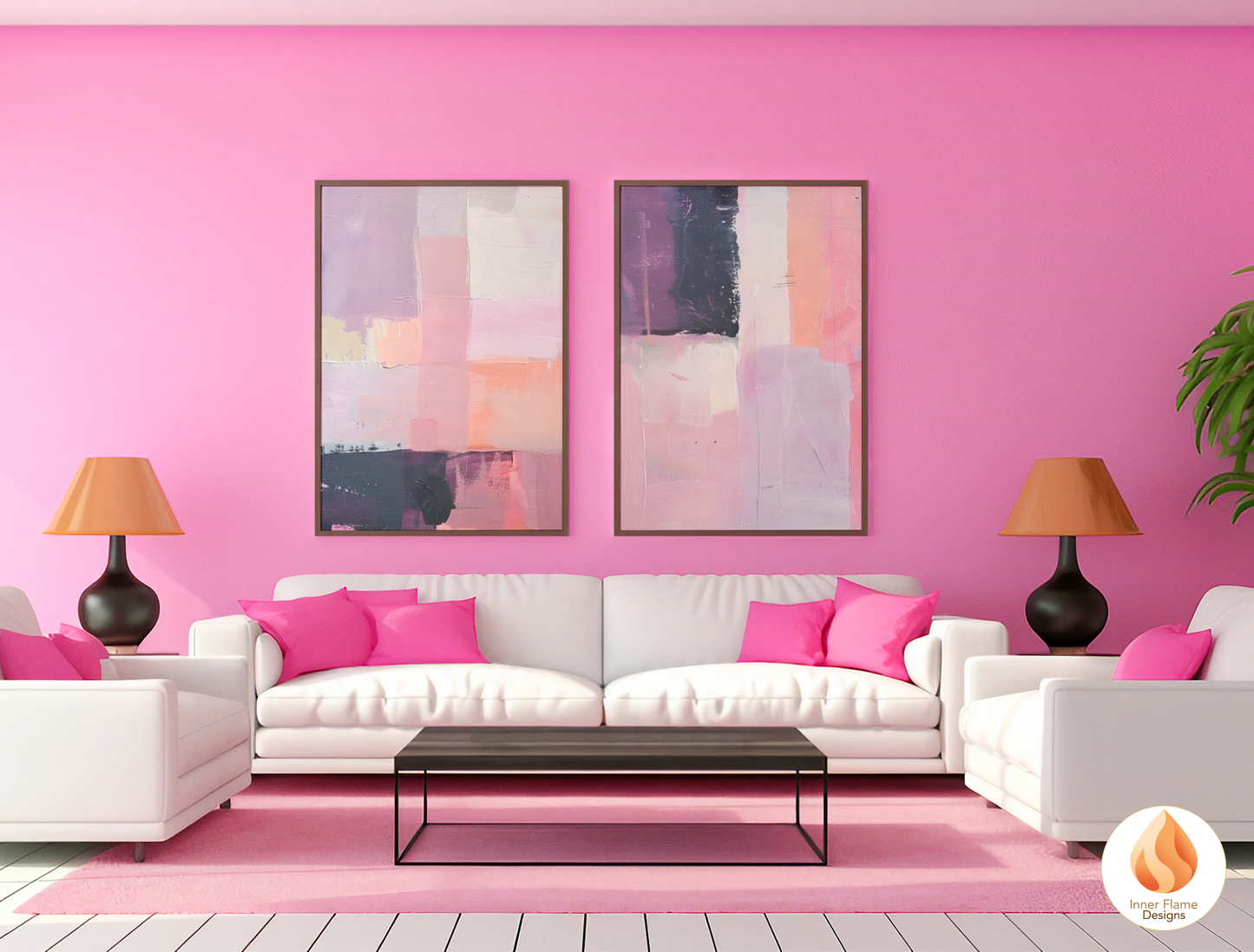Inviting Minimalist Art for Modern Home Design | Four Piece Artwork