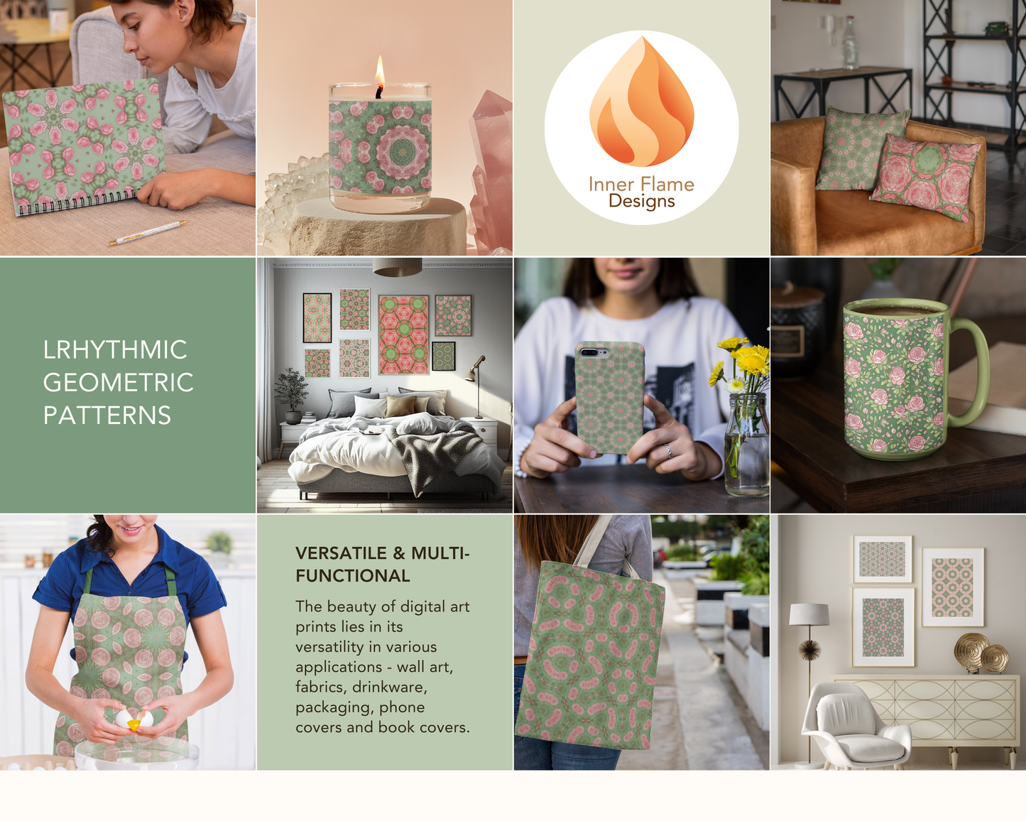 Rhythmic Geometric Surface Patterns | Seamless Patterns for Wallpaper, Textiles, Packaging and Digital Designs