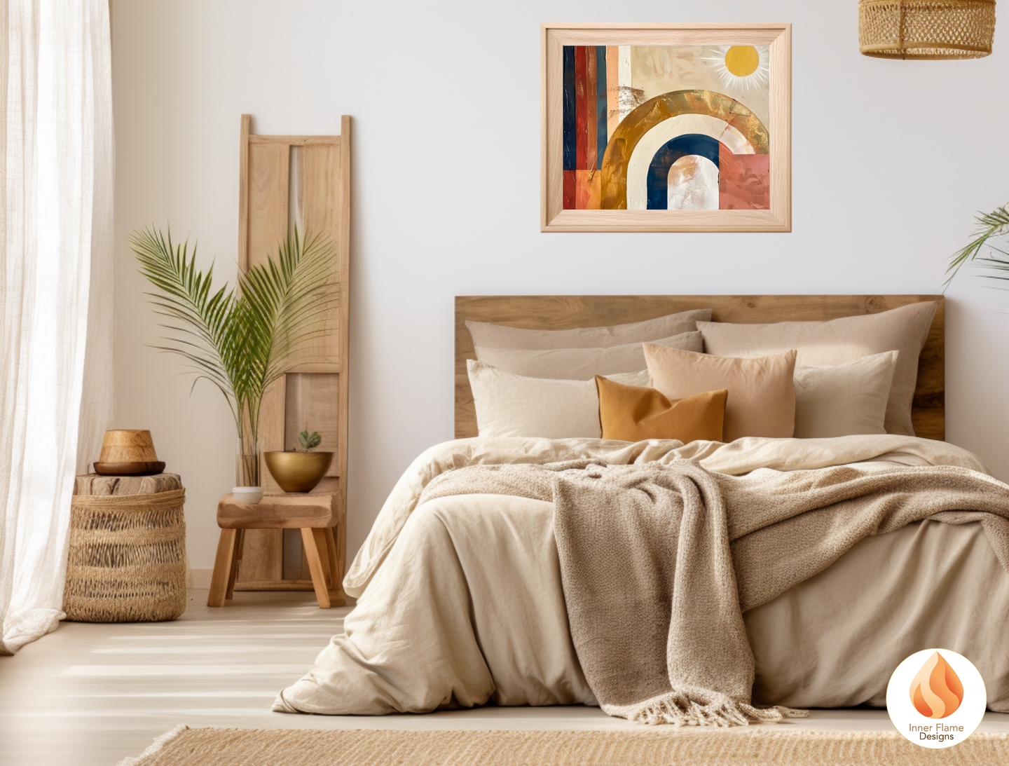 Eclectic Boho Wall Art Décor for Modern Home Design | Triptych Artwork (Series 4)