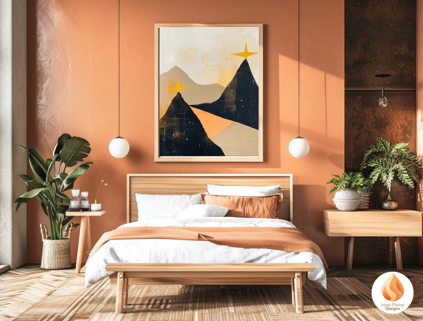 Ethereal Japandi Art for Modern Home Design | Triptych Artwork (Series 4)