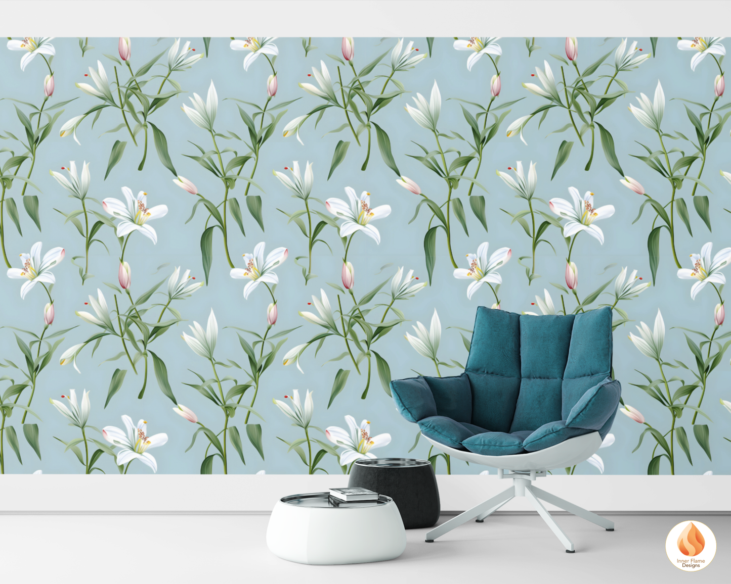 Tranquil Lily Floral Surface Patterns | Seamless Patterns for Wallpaper, Textiles, Packaging and Digital Designs