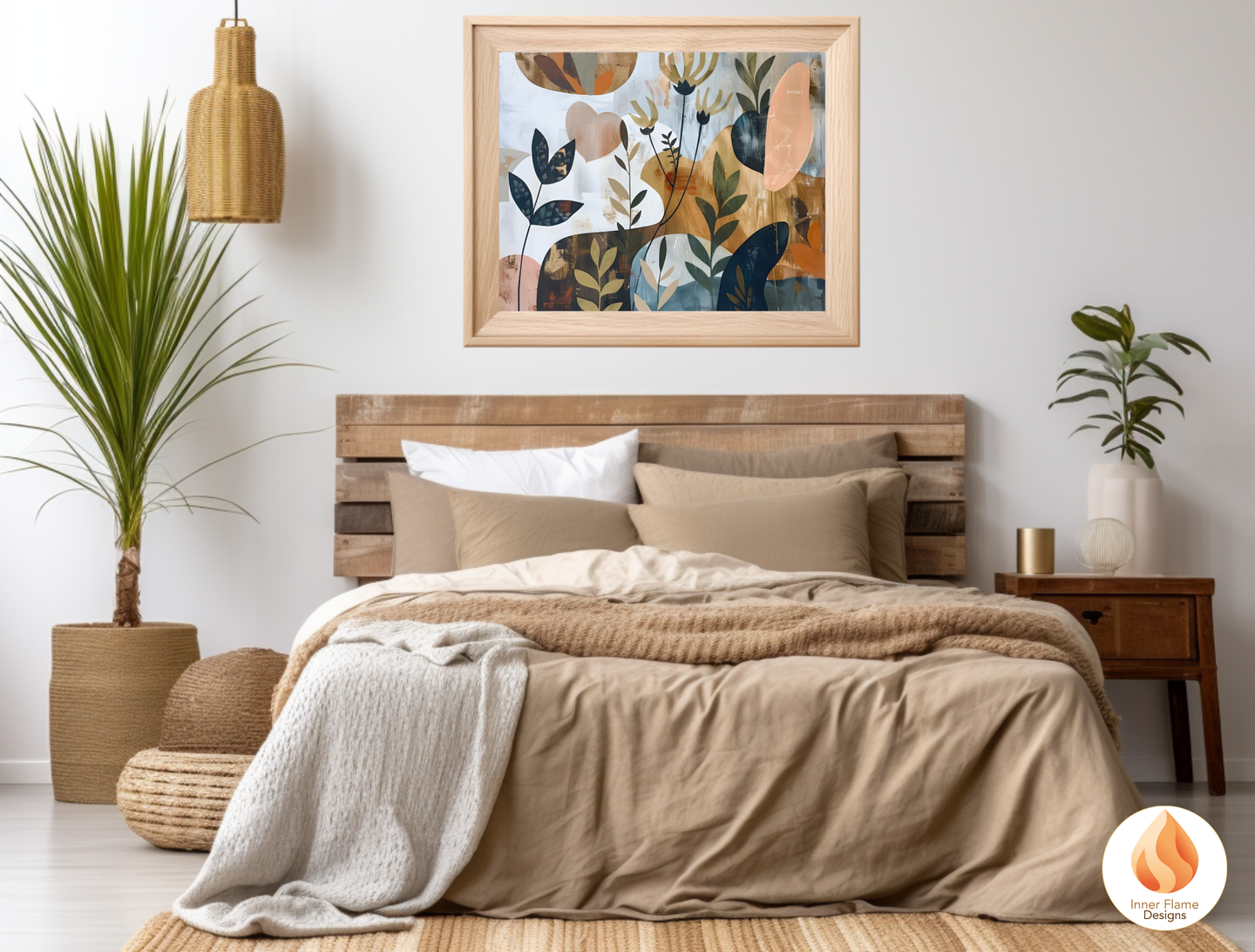 Modern Boho Wall Art Décor for Modern Home Design | Triptych Artwork (Series 3)