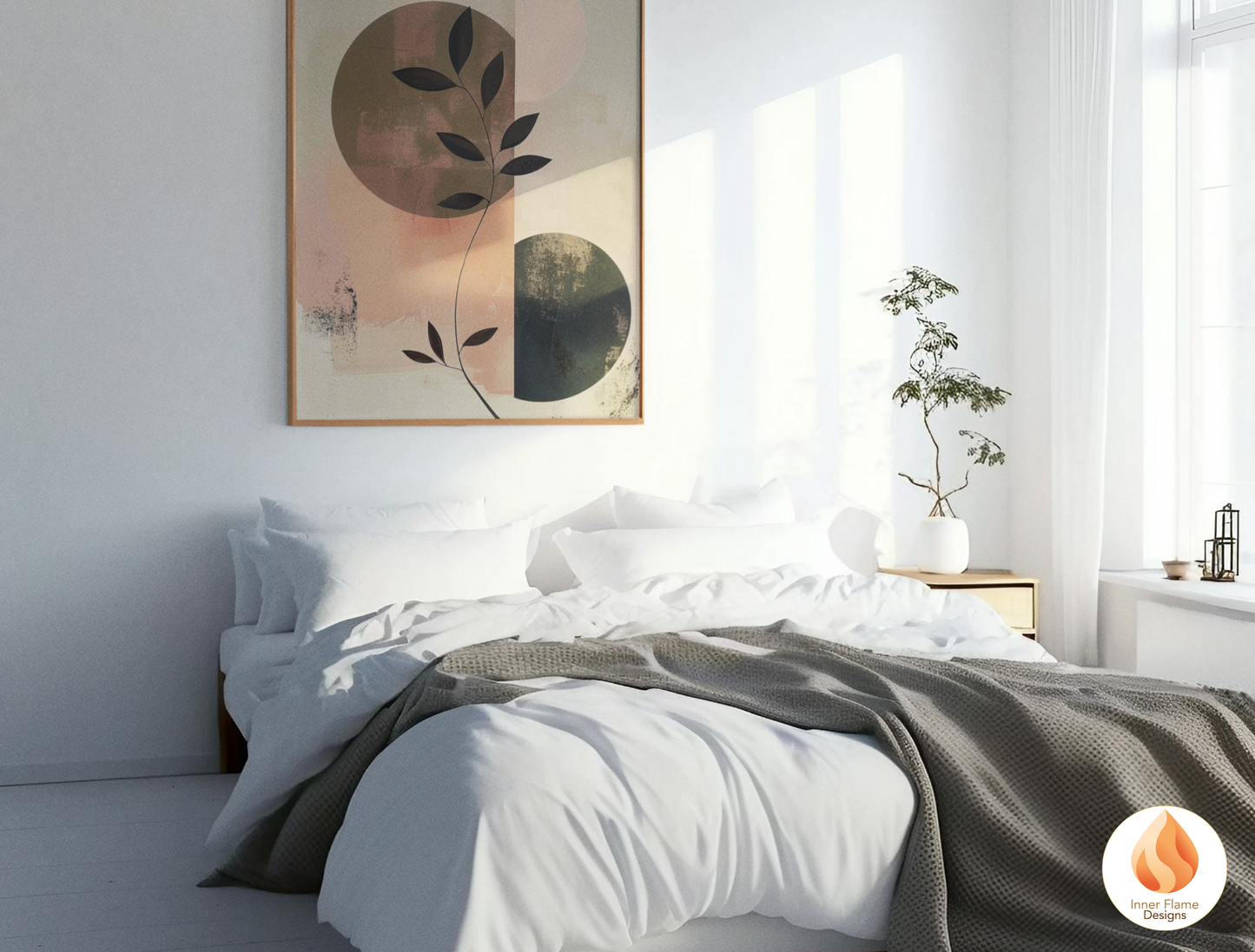 Charming Japandi Art for Modern Home Design | Triptych Artwork (Series 1)