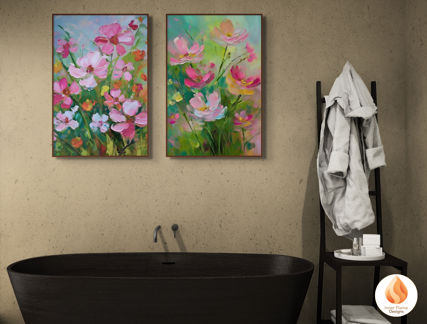 Captivating Flower Artwork for Modern Home Design | Four Piece Artwork