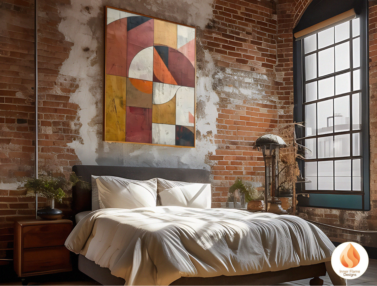 Bold Geometric Artwork for Modern Home Design | Triptych Artwork