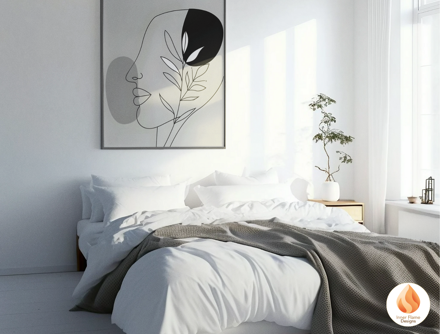 Sophisticated Line Art for Modern Home Design | Triptych Artwork