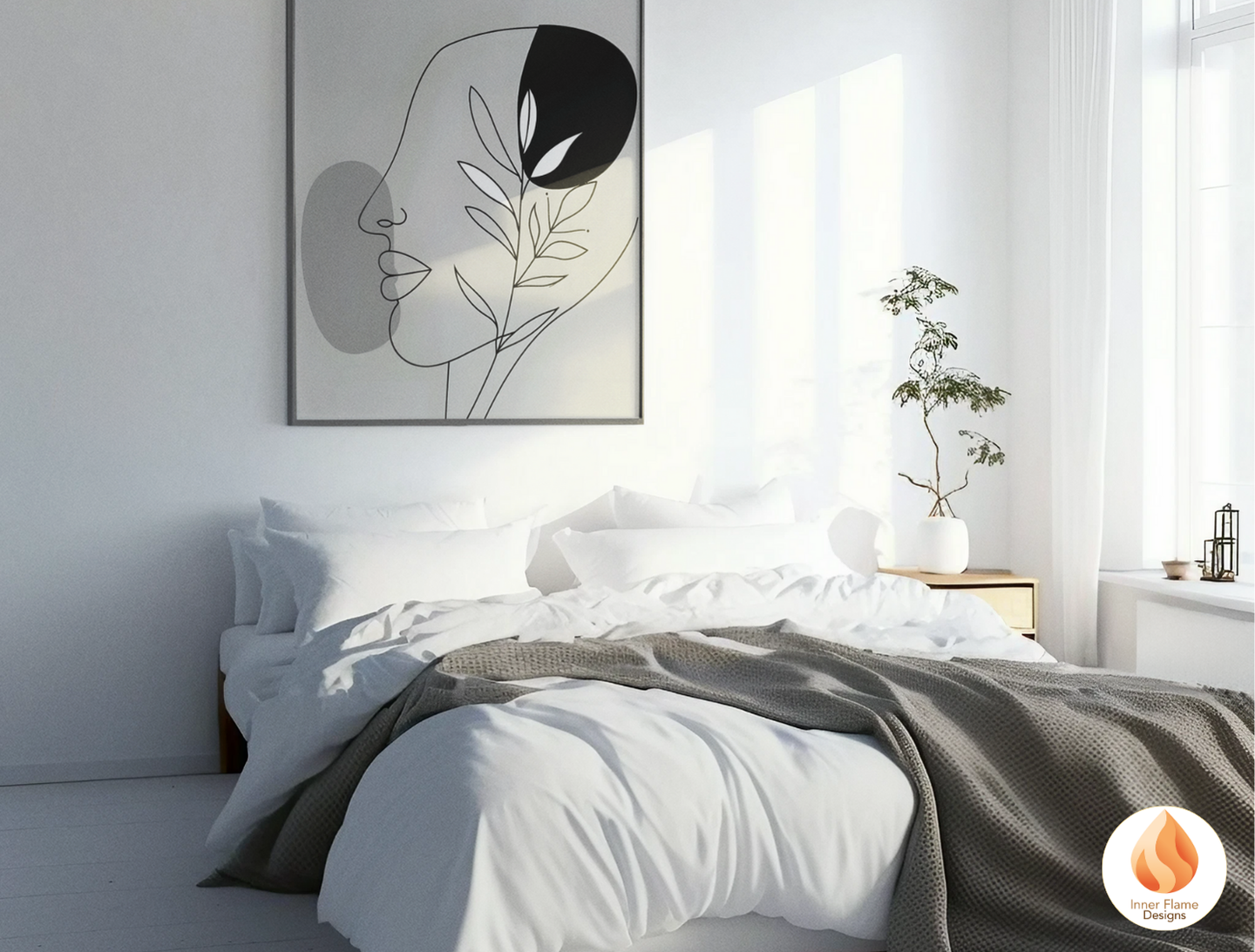Sophisticated Line Art for Modern Home Design | Triptych Artwork