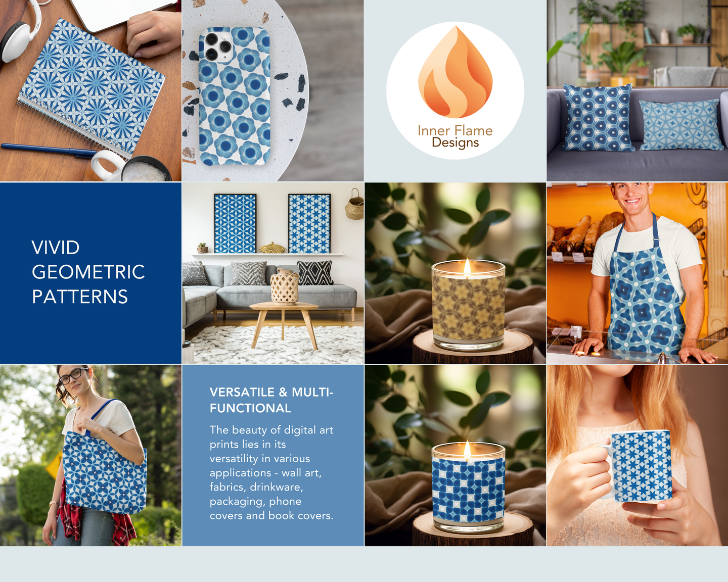 Vivid Geometric Surface Patterns | Seamless Patterns for Wallpaper, Textiles, Packaging and Digital Designs