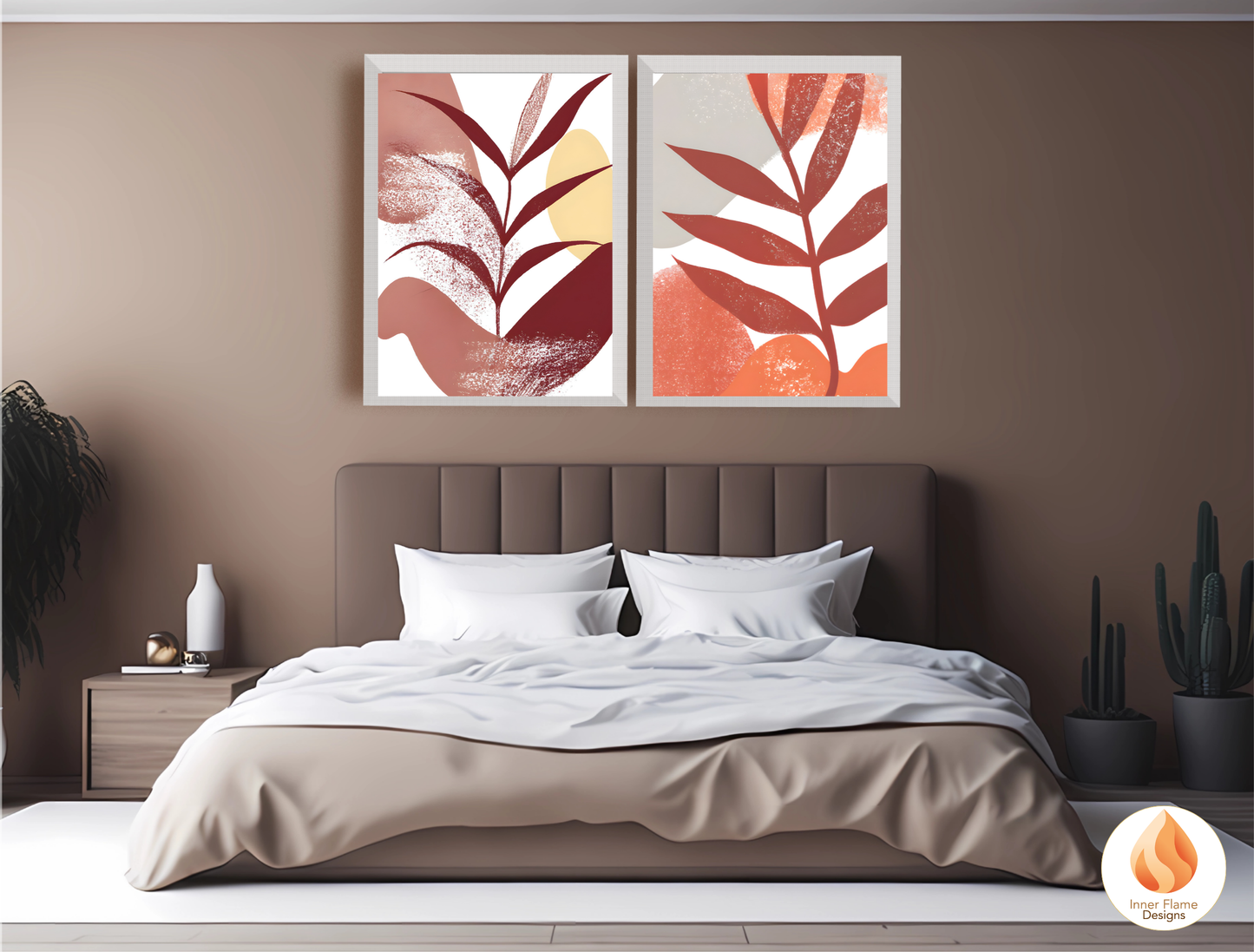 Bright Boho Wall Art Décor for Modern Home Design | Four Piece Wall Art