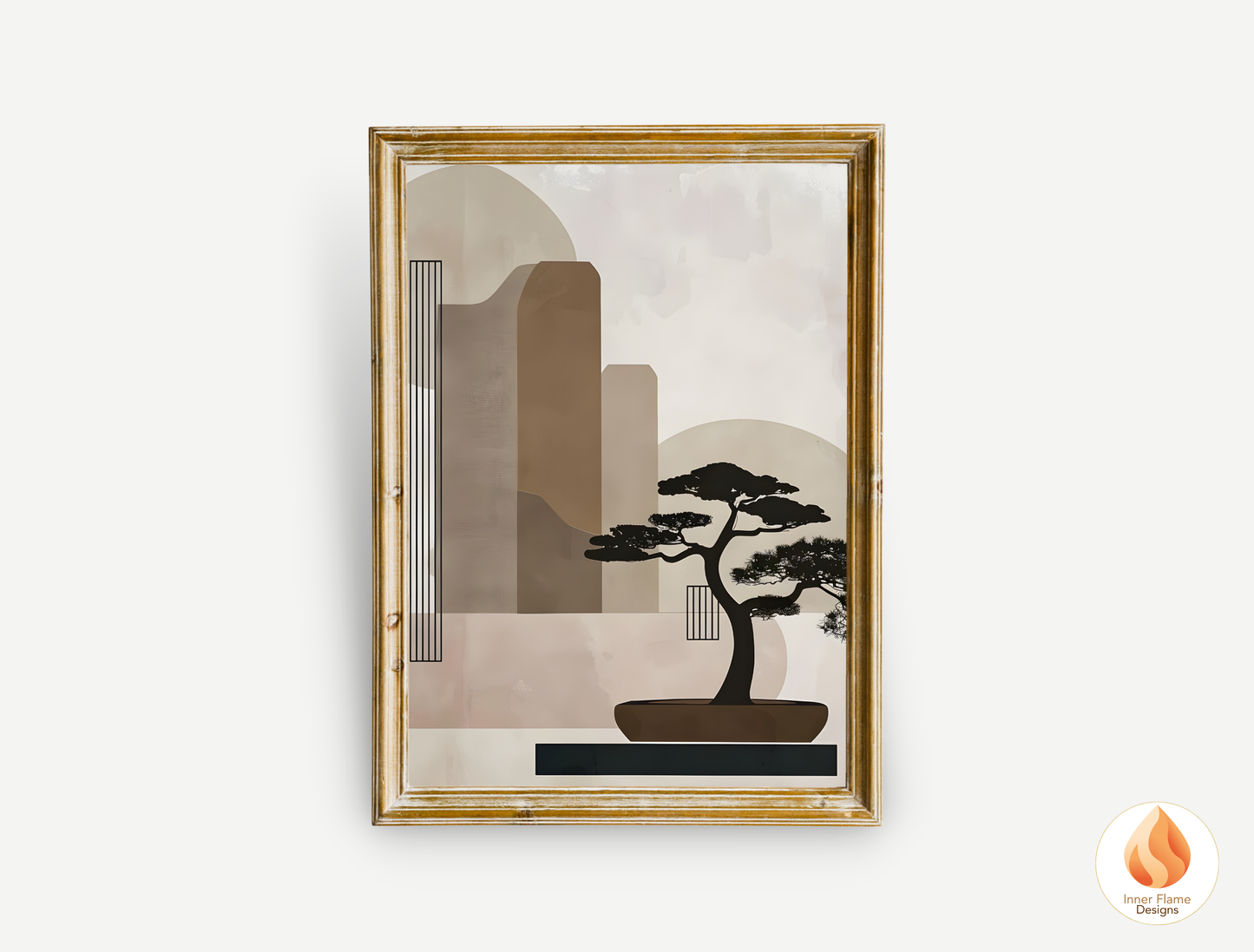 Elegant Japandi Art for Modern Home Design | Triptych Artwork