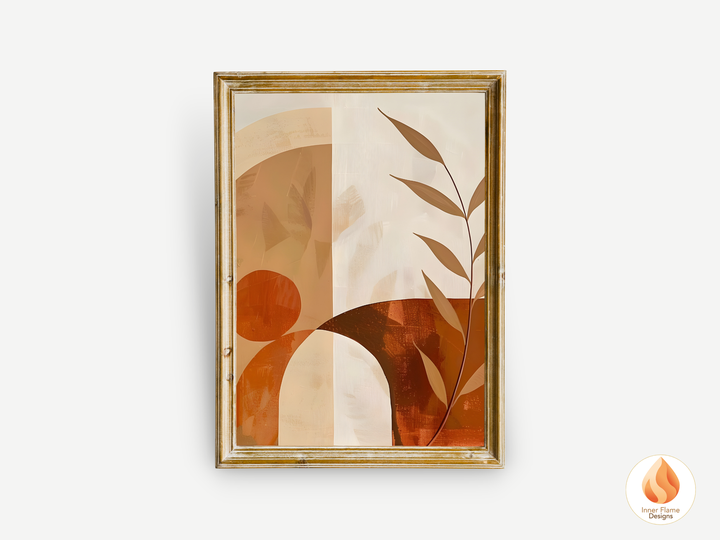 Terracotta Boho Wall Art Décor for Modern Home Design | Triptych Artwork