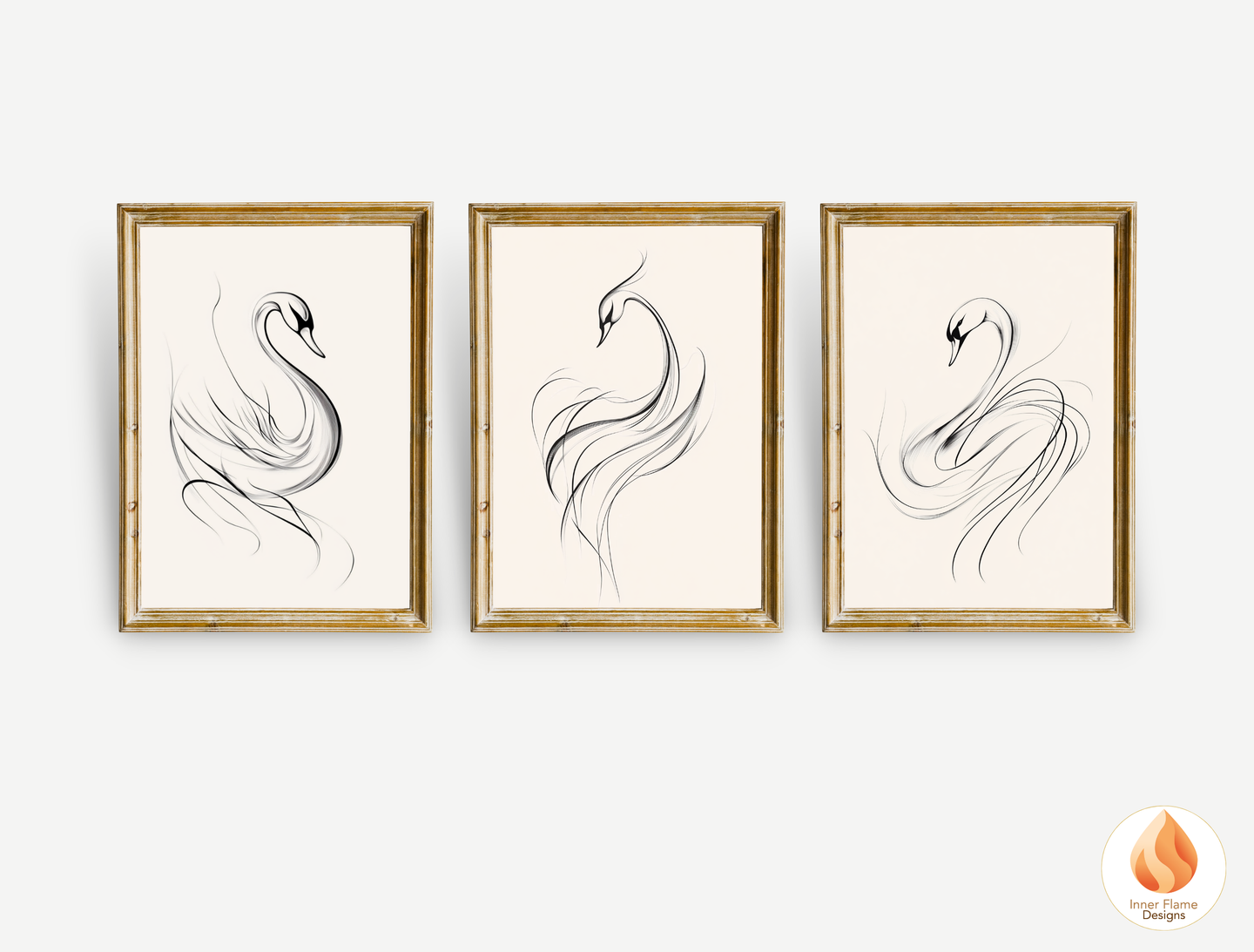 Delicate Line Art for Modern Home Design | Triptych Artwork