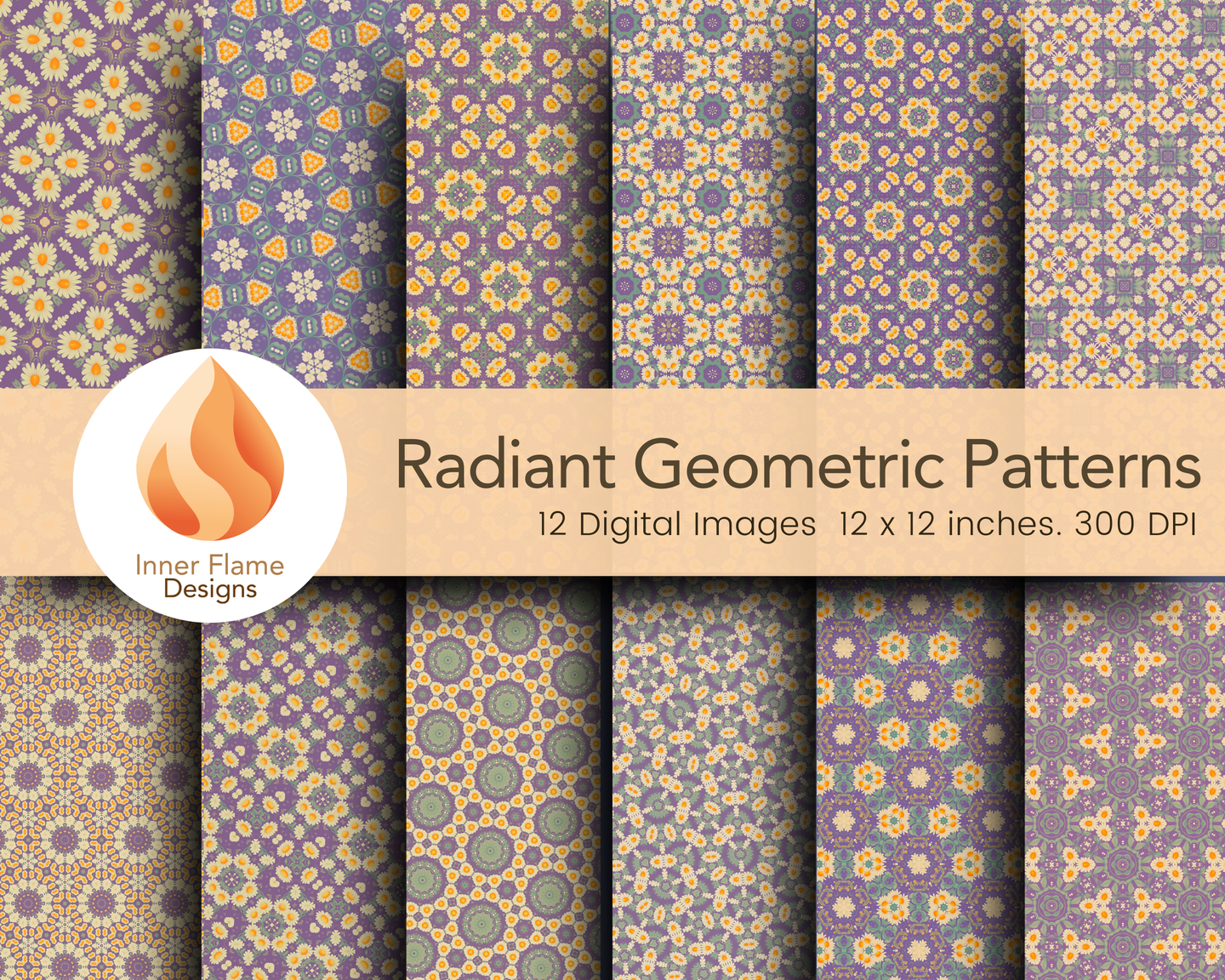 Radiant Geometric Surface Patterns | Seamless Patterns for Wallpaper, Textiles, Packaging and Digital Designs