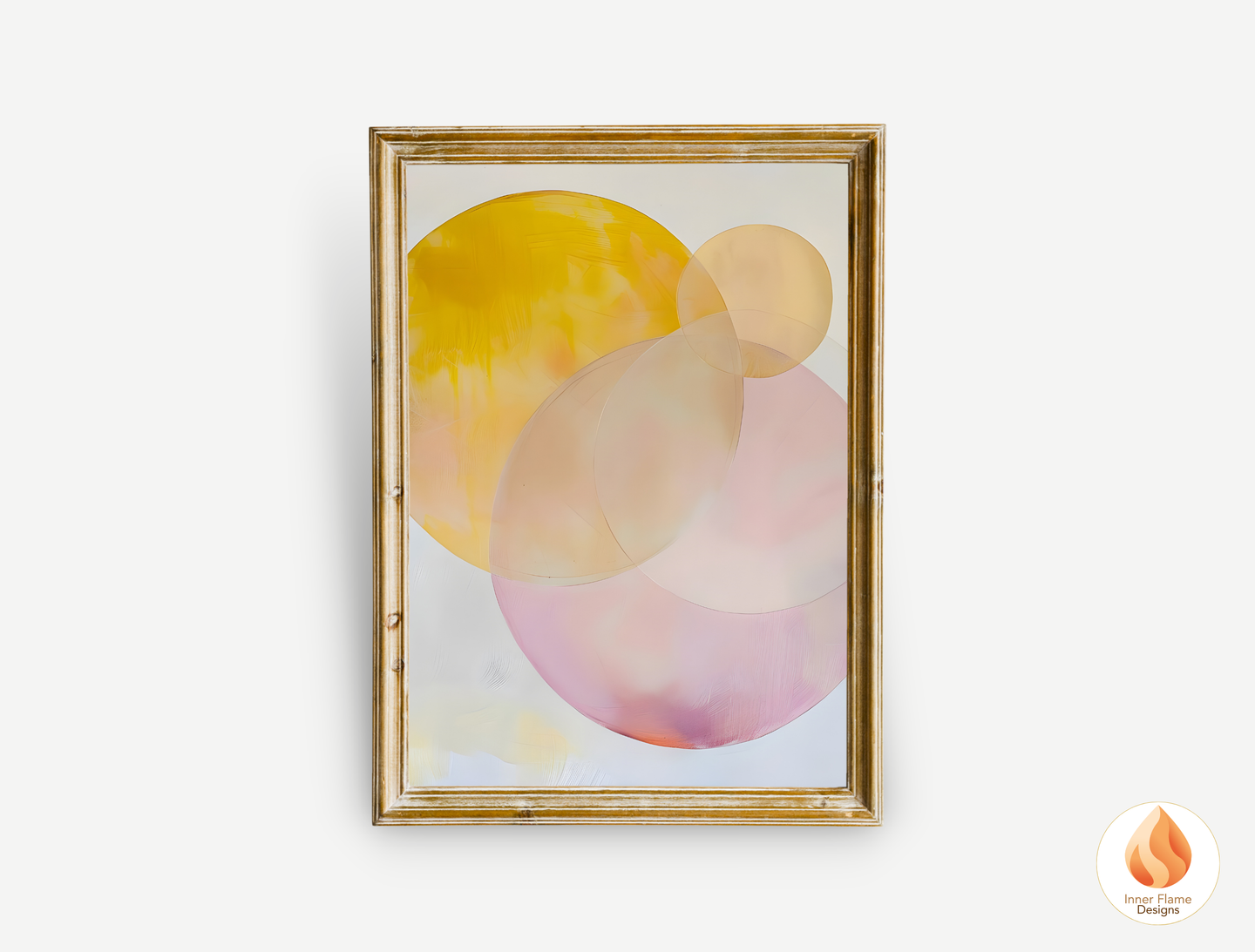 Soft and Sweet Geometric Artwork for Modern Home Design | Triptych Artwork