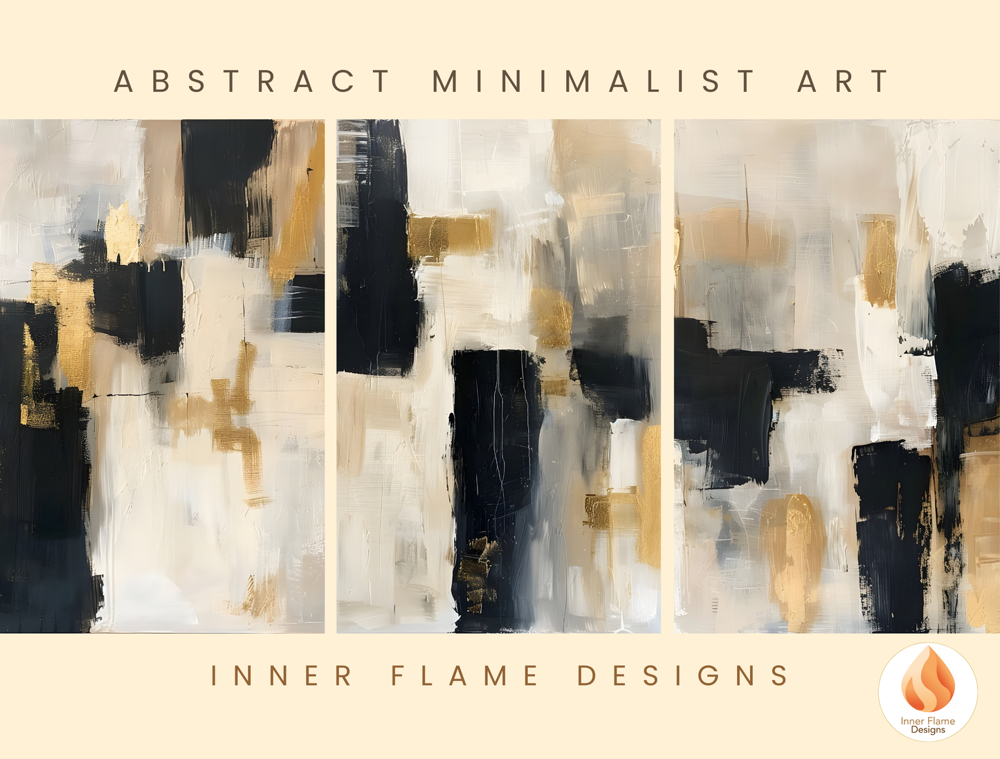 Sophisticated Minimalist Art for Modern Home Design | Triptych Artwork
