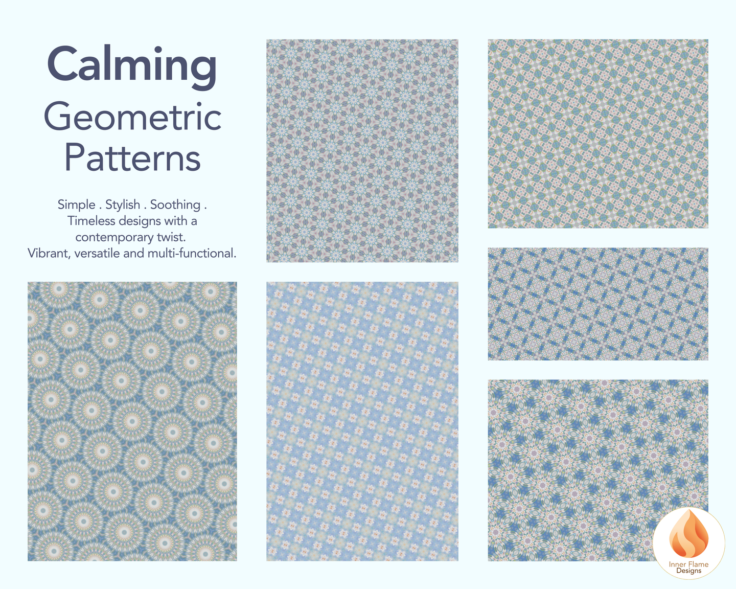 Tranquil Geometric Surface Patterns | Seamless Patterns for Wallpaper, Textiles, Packaging and Digital Designs