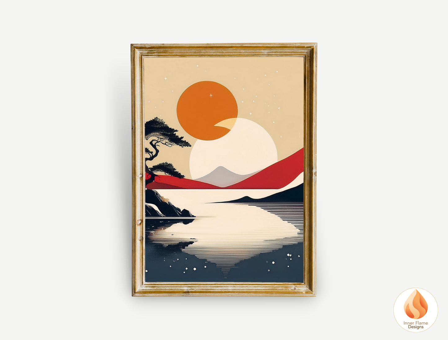 Striking Japandi Art for Modern Home Design | Triptych Artwork