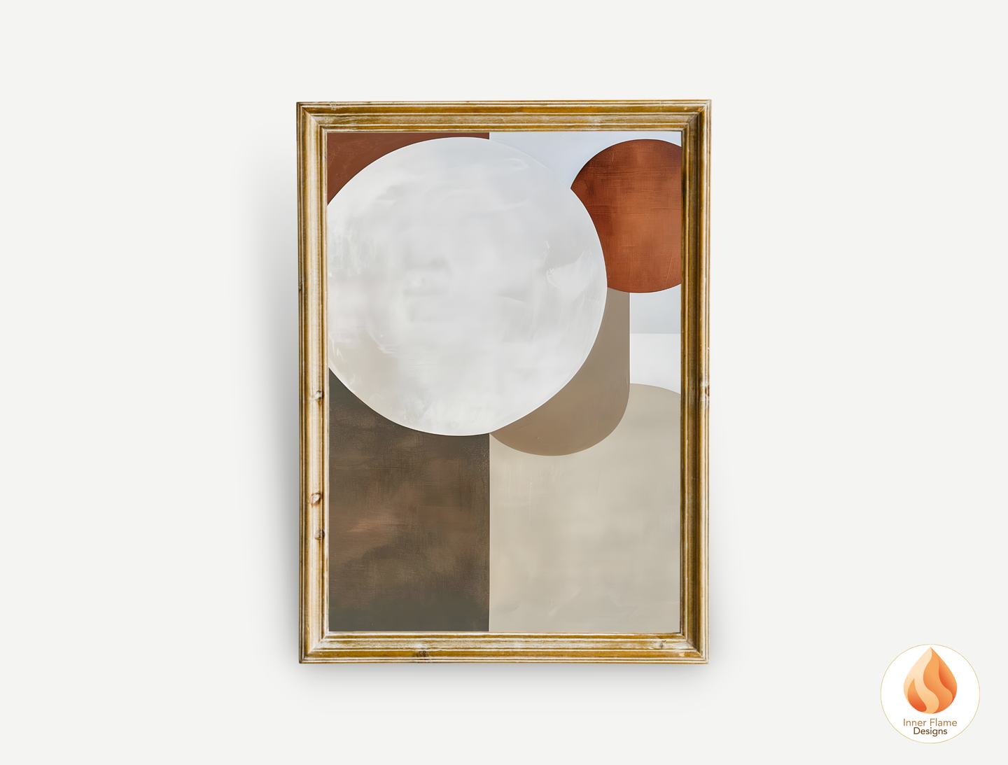 Earthy Geometric Artwork for Modern Home Design | Triptych Artwork