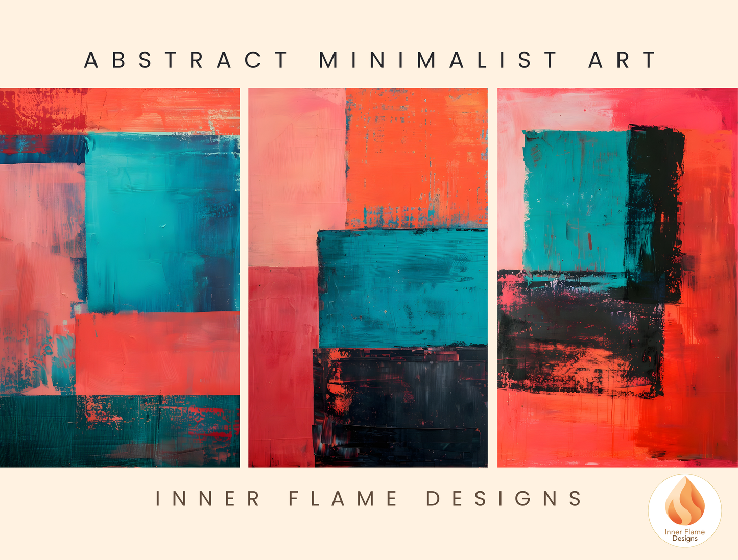 Expressive Minimalist Art for Modern Home Design | Triptych Artwork