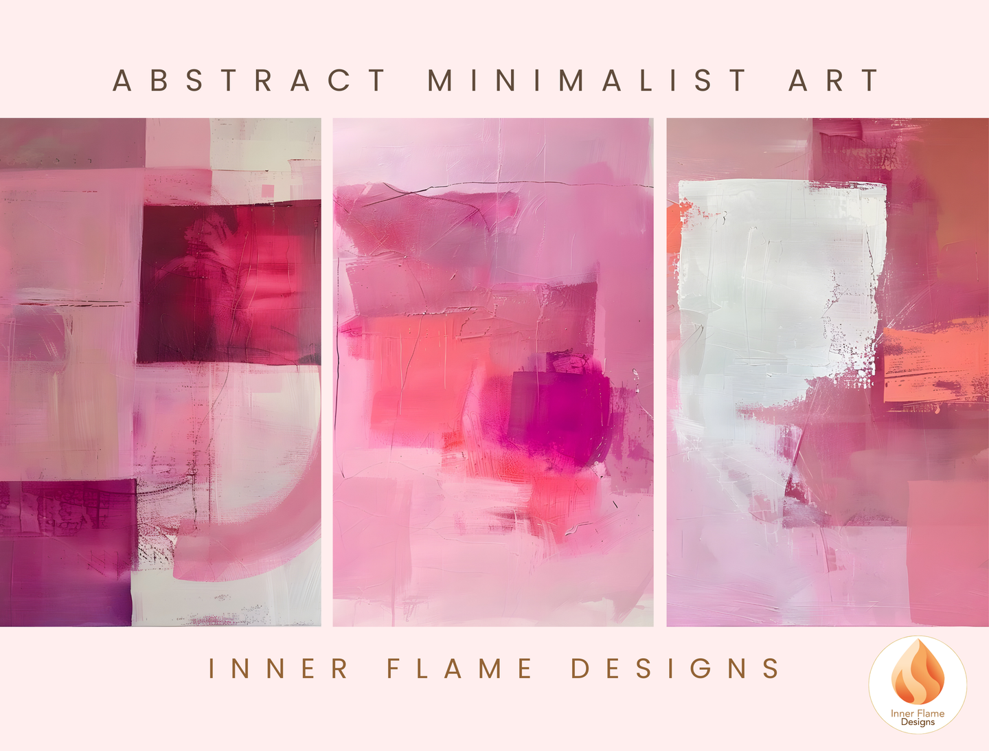 Playful Minimalist Art for Modern Home Design | Triptych Artwork